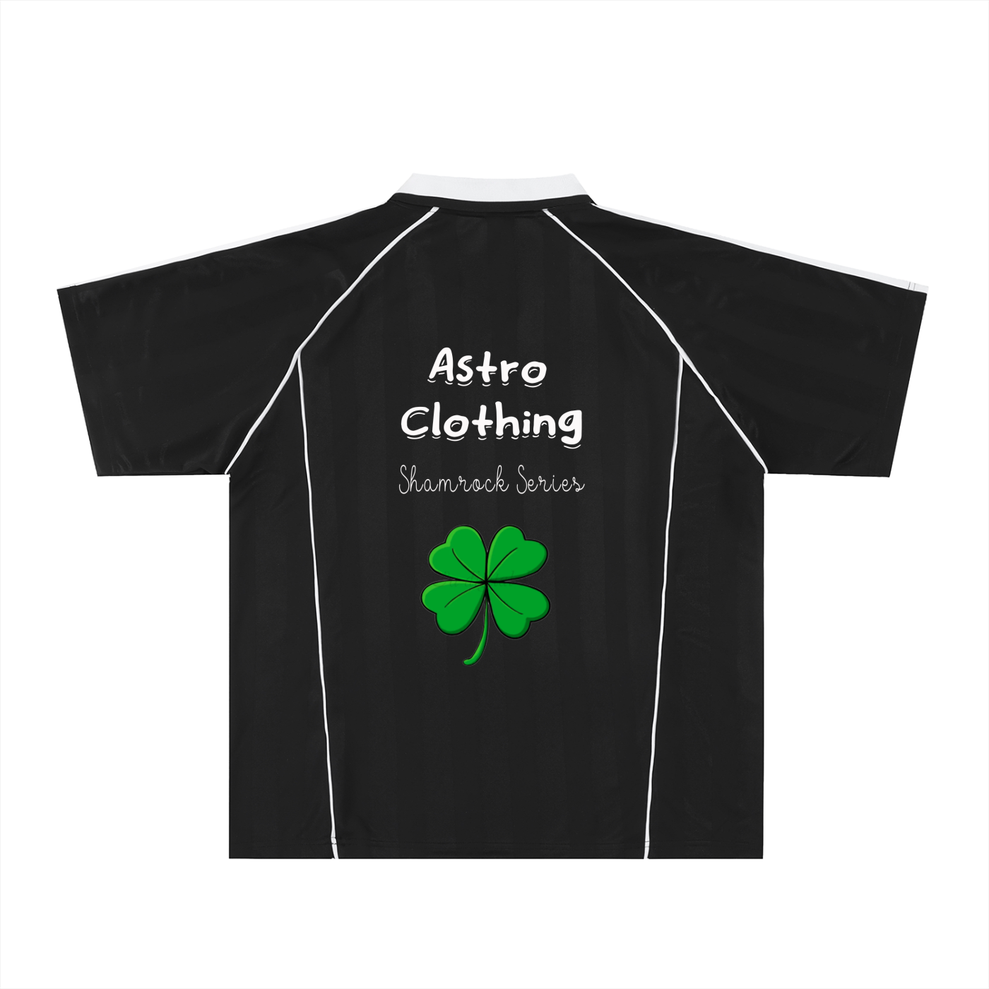 Unisex shamrock edition Shadow Stripe Collared Soccer Jersey