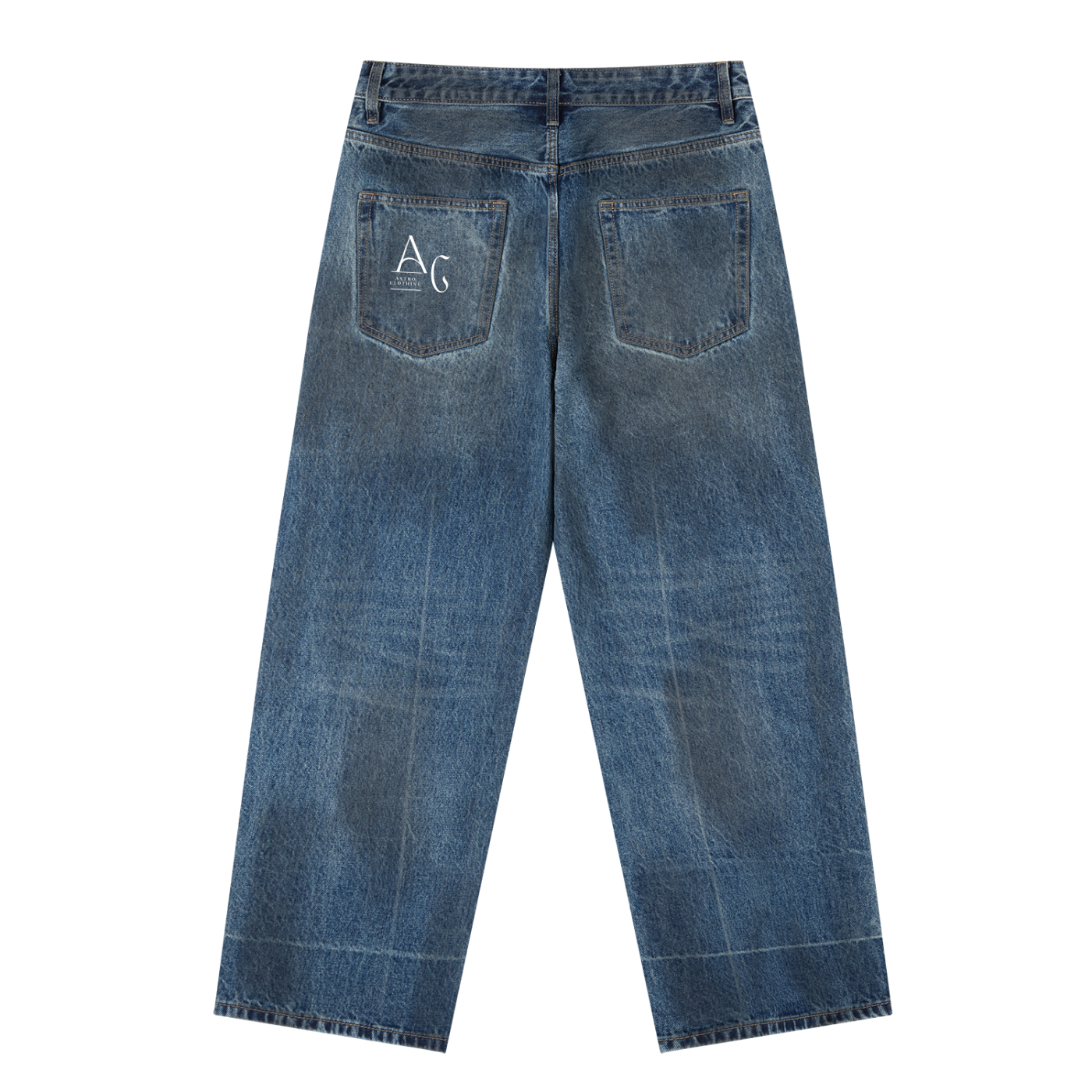 Men’s Vintage Wash Baggy Denim Jeans