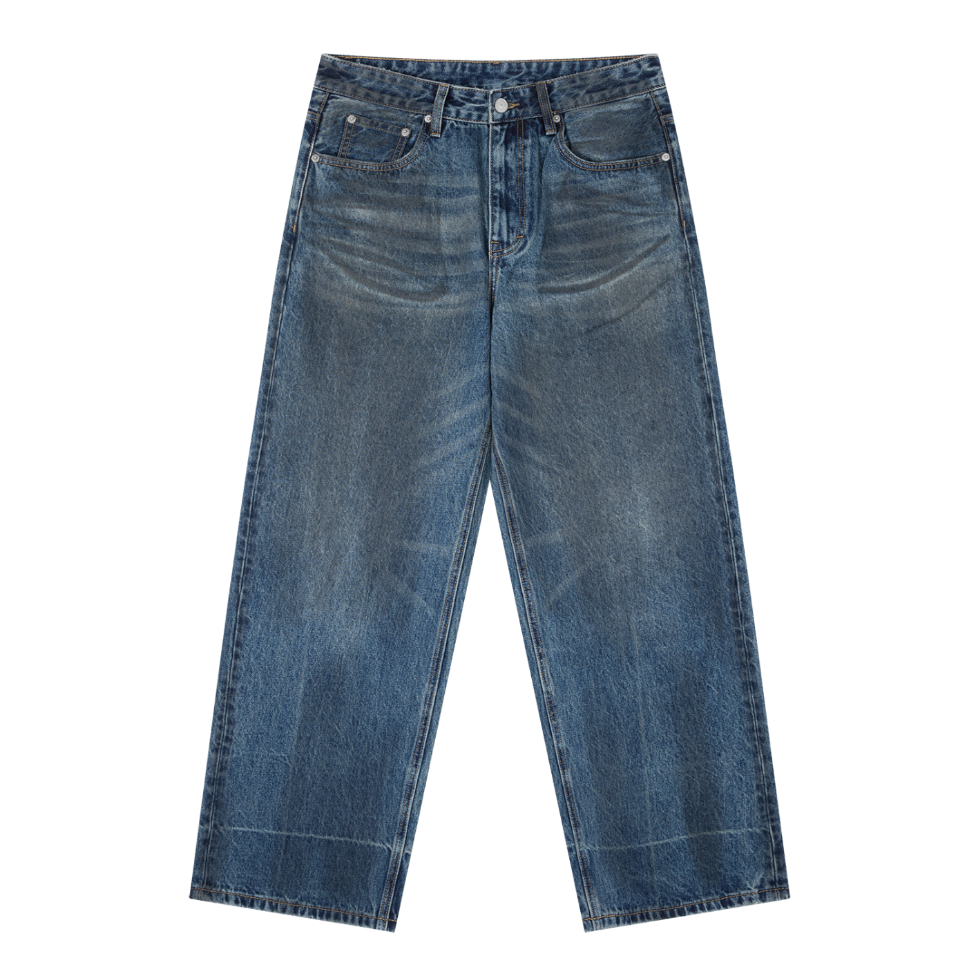 Men’s Vintage Wash Baggy Denim Jeans