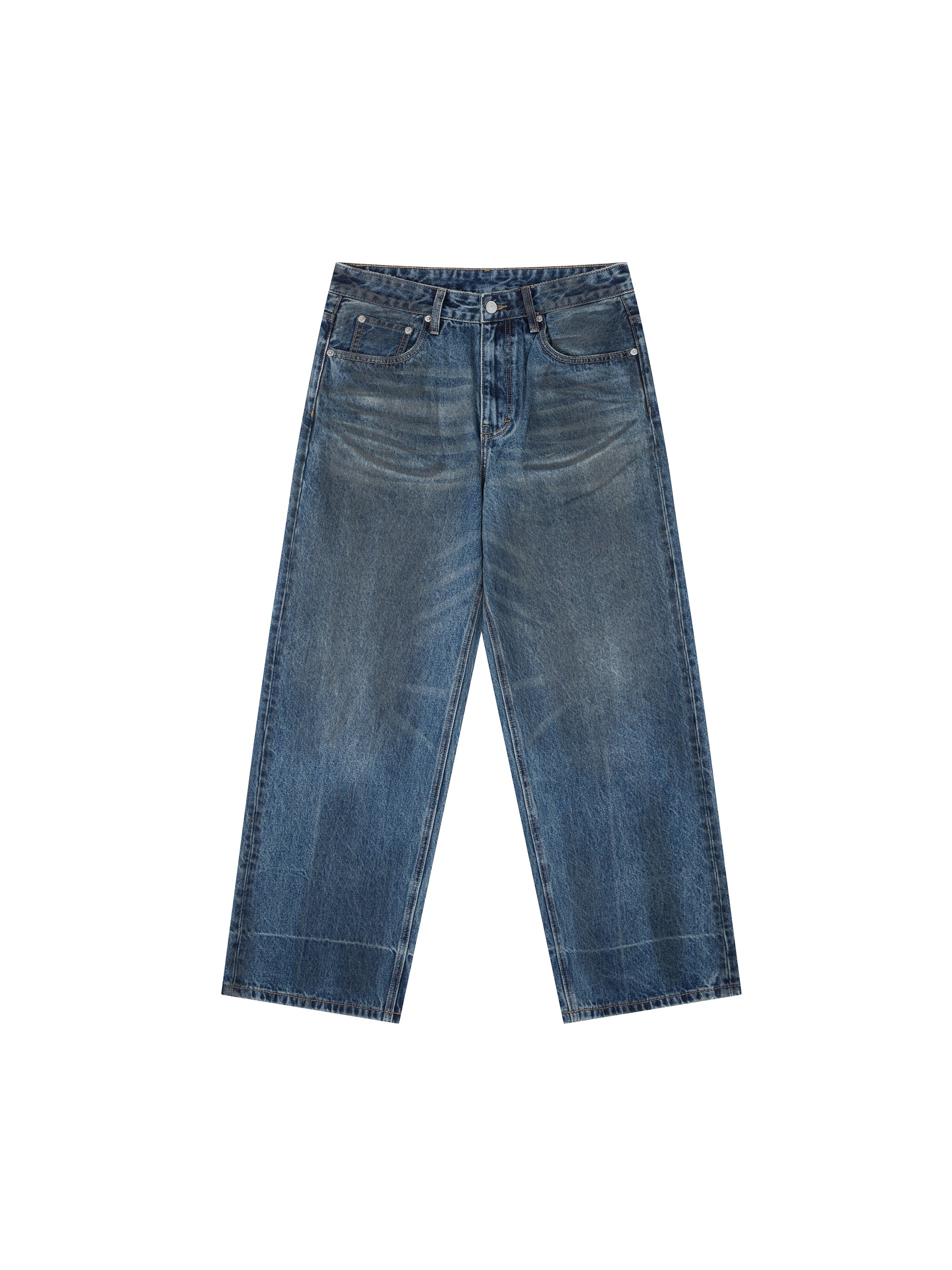 Men’s Vintage Wash Baggy Denim Jeans